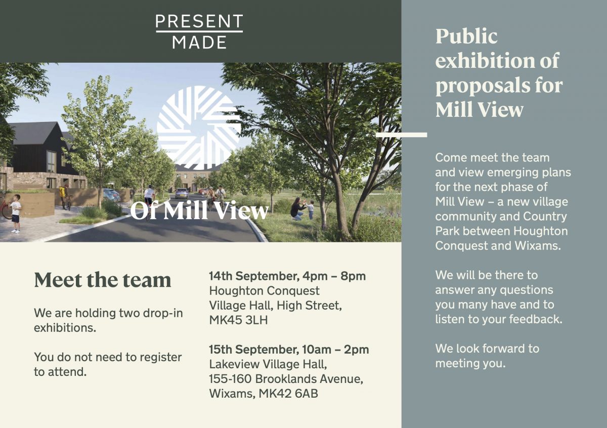 Mill View Consultation Event – Option 1 – www.wixams.org